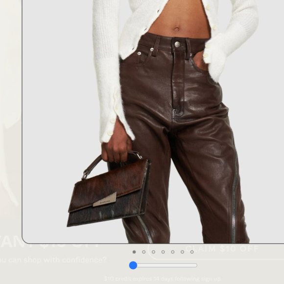 Acne Studios Distorted Leather Top Handle Bag MSRP$1350 RARE FIND - Picture 8 of 14